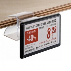 Perfil prateleira vidro E12-20 para etiqueta eletrónica UNIVERSAL