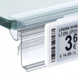Perfil para Prateleira Vidro para etiqueta eletrónica PRICER