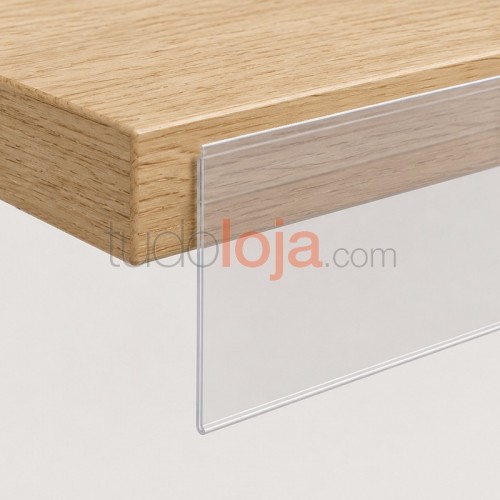 Perfil porta-preço com adesivo para Prateleiras de Lojas