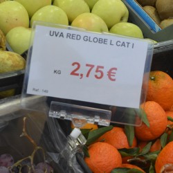 Display bolsa para etiquetas fruta