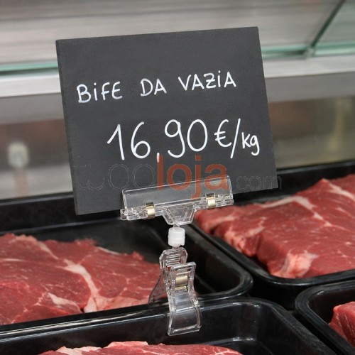 Placa com Mola para Preços - Carne e Talho
