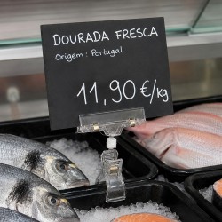 Placa com Mola para Preços - Peixe