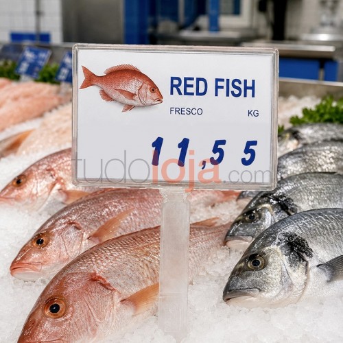 Display Preçário com Espeto para Peixaria