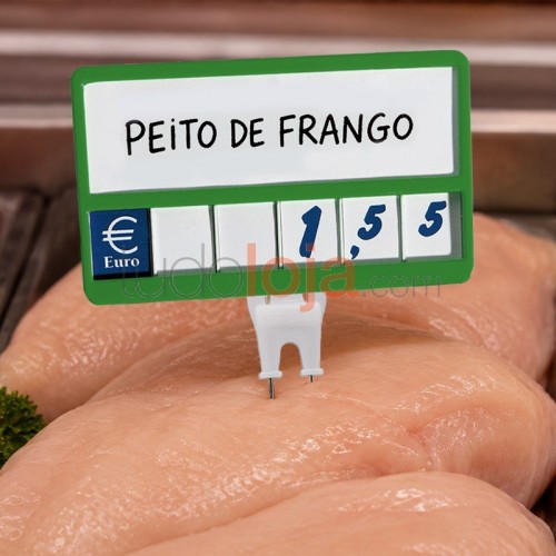 Precário com números para carne - talho