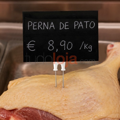 Preçário ardósia com espeto para carne - Talho