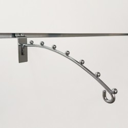 Gancho cromado com 7 batentes para painel multi-sistema