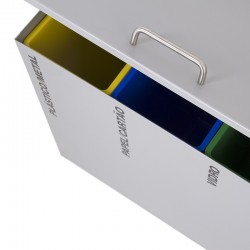 Ecoponto com tampa e 3 baldes - 10L