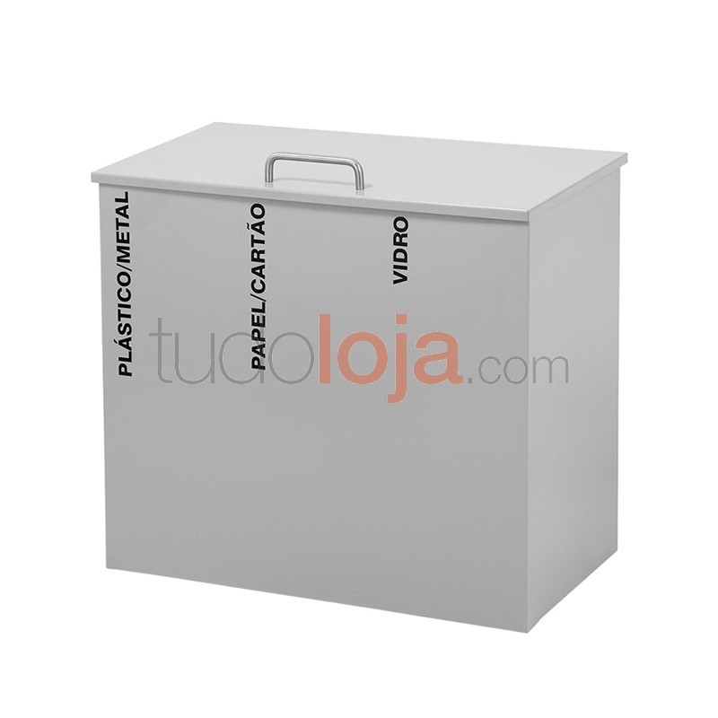 Ecoponto com tampa e 3 baldes - 10L