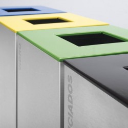 Ecoponto em bloco com 4 contentores - 40L