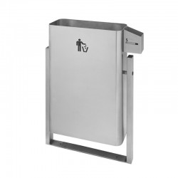 Contentor do lixo para exterior com cinzeiro - 43L
