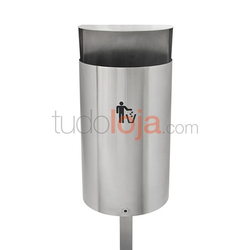Papeleira semi-circular para exterior - 35L