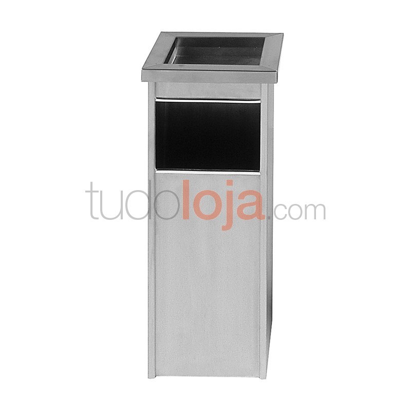 Papeleira com Cinzeiro Areia - 15L+2L - Inox