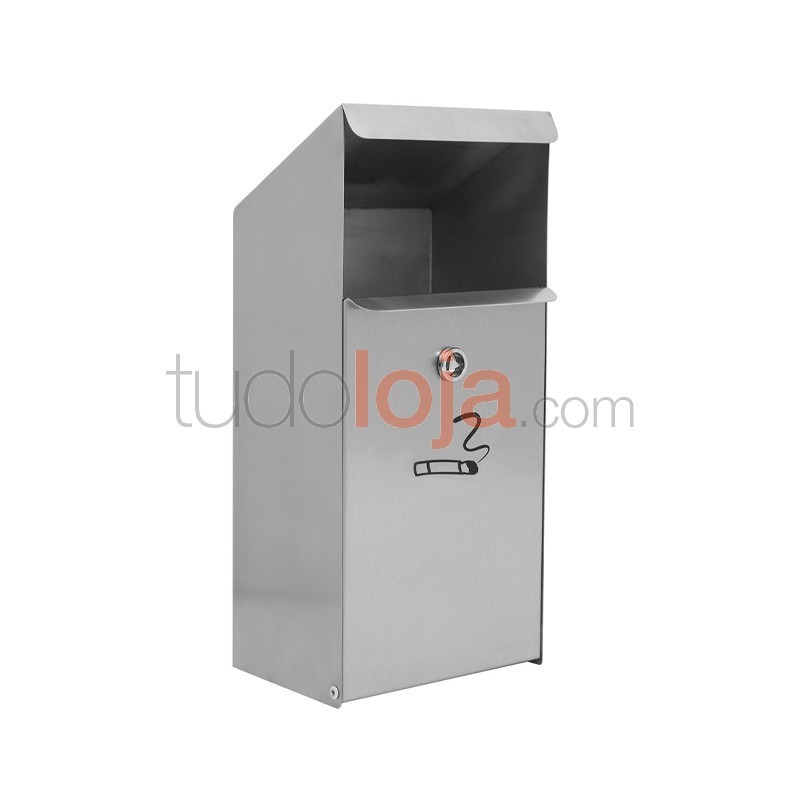 Cinzeiro de exterior para fixar na parede - 4L