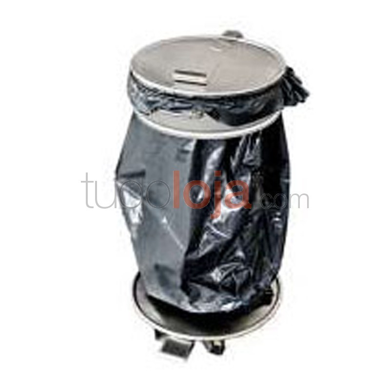 Suporte para saco do lixo com tampa + rodas