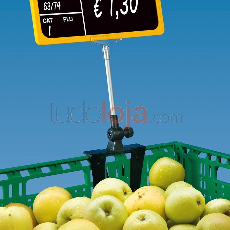 Caixilho para Preço com Suporte para Caixas de Fruta